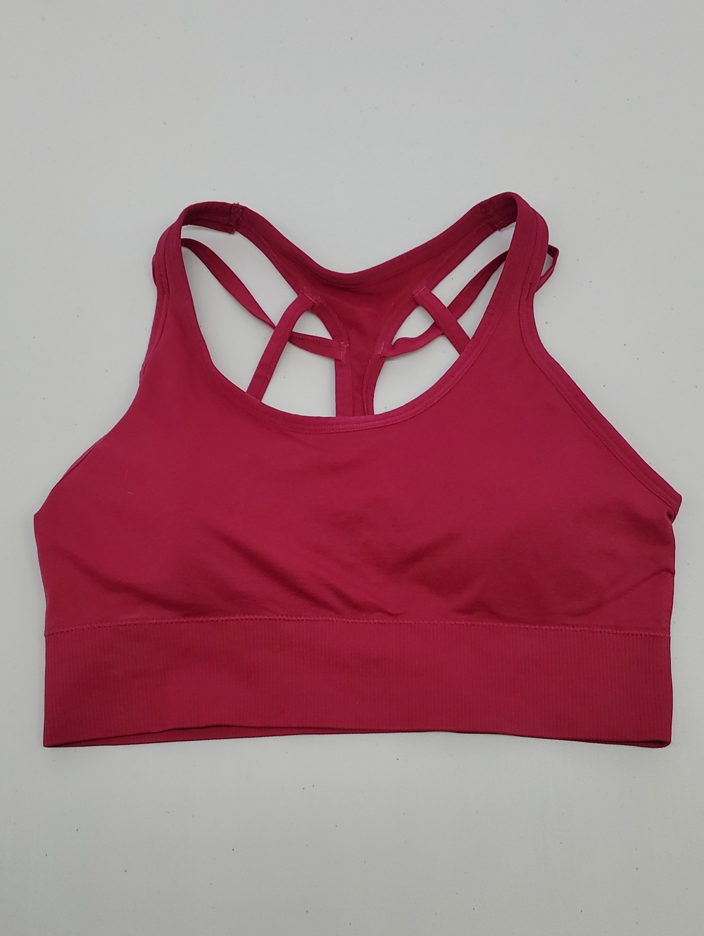 Spalding Seamless Strappy Racerback Sports Bra Size Large
